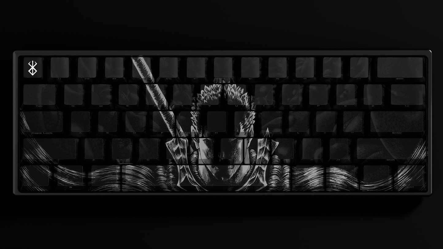 Guts Keycaps - Black and White